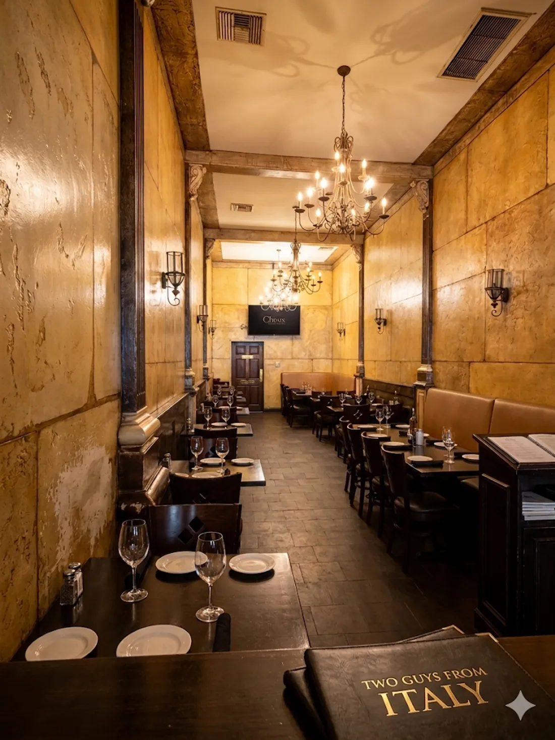 Inside the dining room at Two Guys From Italy in Glendale